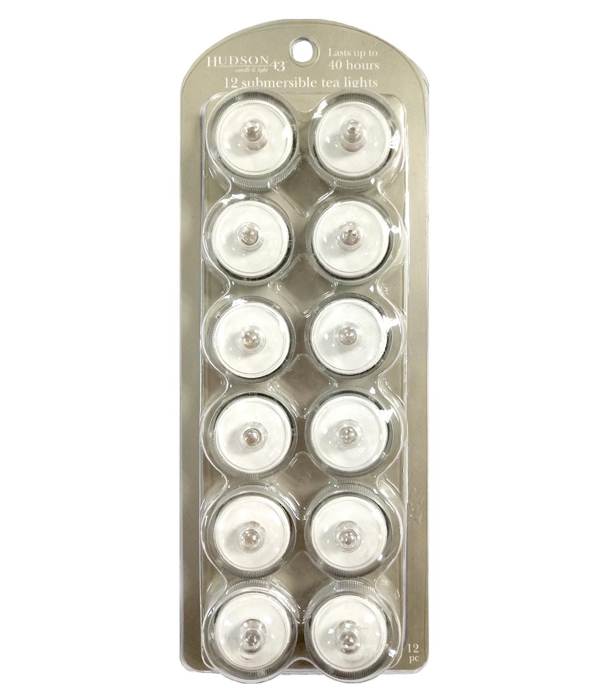 Pack of 12 - Submersible Battery Operated LED Tea Lights