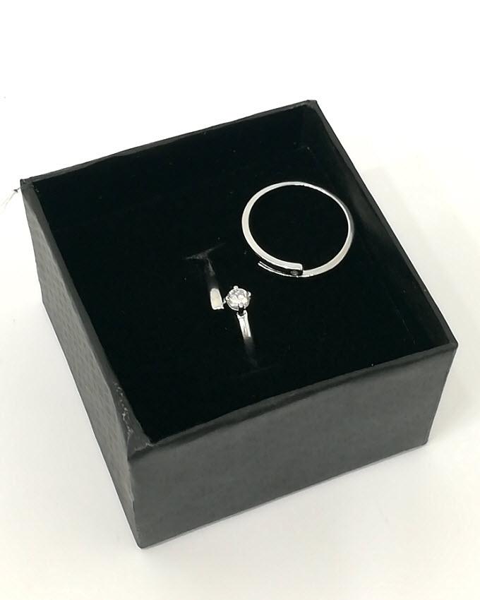 Pack Of 2 - Silver Plated Adjustable Rings for Women