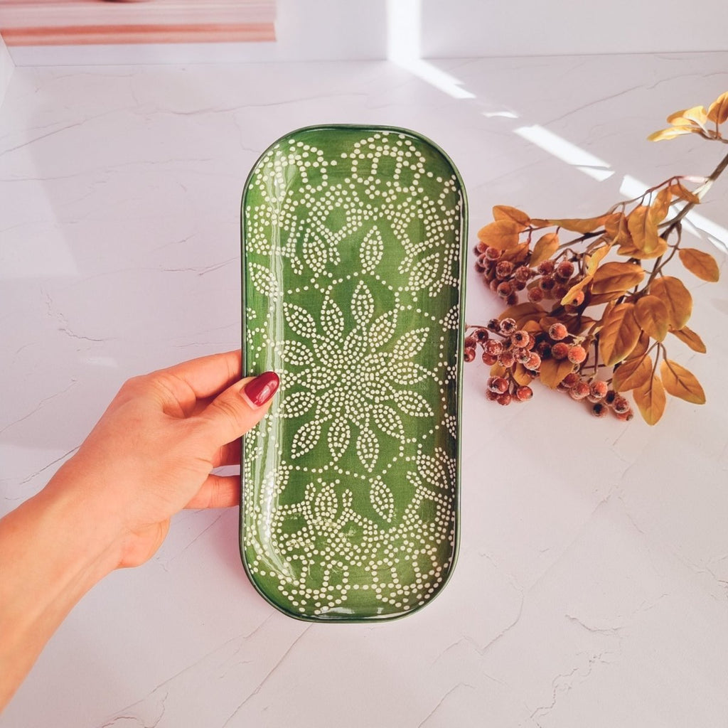 Ceramic Serving Oval Dish, Serving Tray