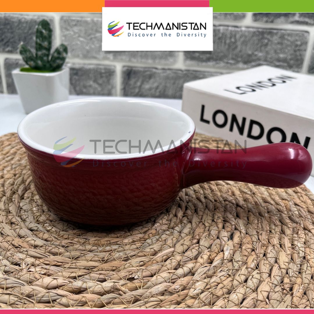 Ceramic Soup Bowl with Handle
