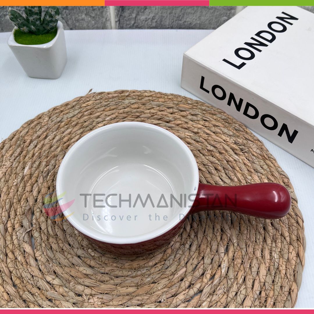 Ceramic Soup Bowl with Handle