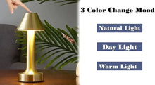 Classic Cone LED Touch Lamp – Rechargeable Cordless Table Lamp with Touch Control