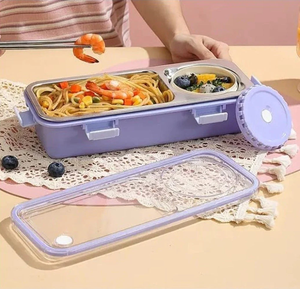 2/3 Compartment Lunch Box Stainless Steel Bento Box
