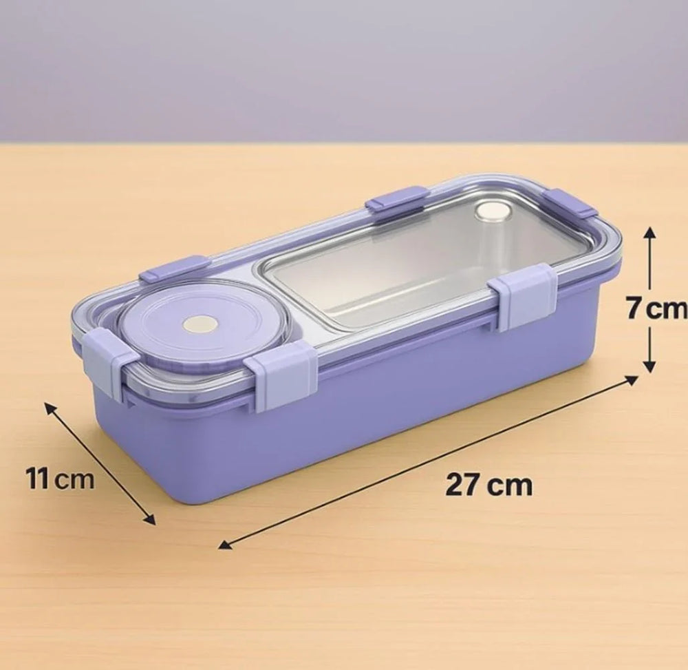 2/3 Compartment Lunch Box Stainless Steel Bento Box