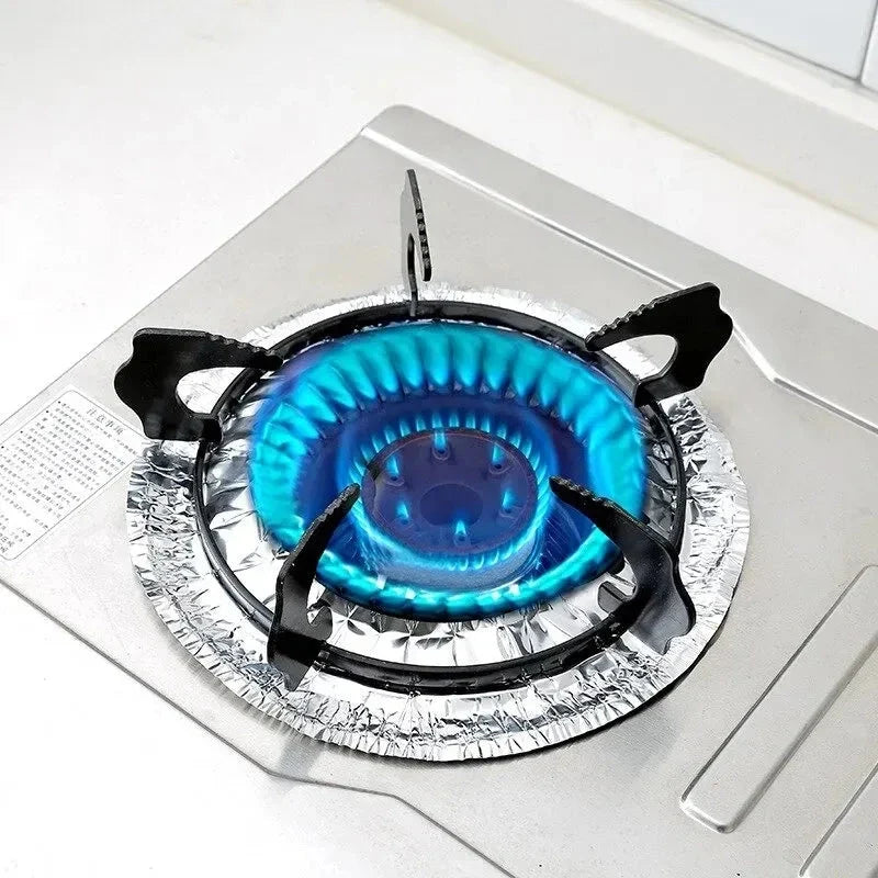 Pack of 10 - Disposable Aluminum Foil Round Gas Stove Burner Covers