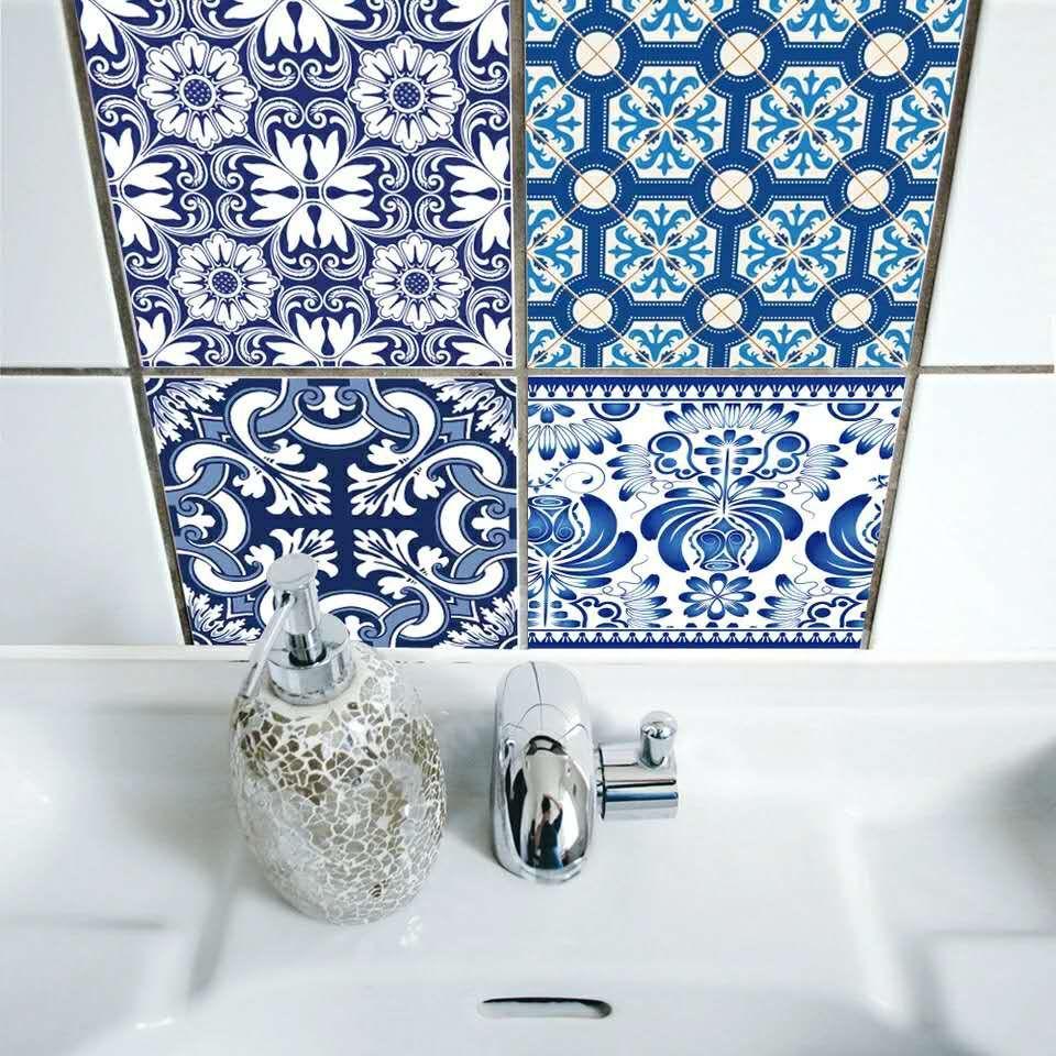 Pack of 12 - Geometrical Talavera Tiles Stickers