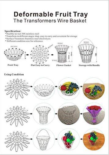 Multipurpose Magical Folding Wire Basket