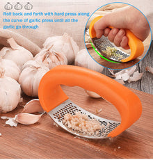 Stainless Steel Ginger Garlic Hand Presser – Crusher & Mincer for Easy Cooking