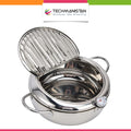 Stainless Steel Deep Fryer Pot with Thermometer