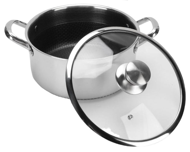 Single Sided Honeycomb Laser Coated Soup Pot With Lid