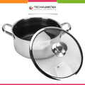 Double Sided Honeycomb Laser Coated Steel Soup Pot With Lid