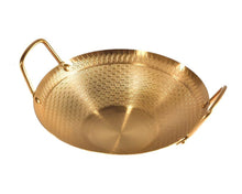 Golden Honeycomb Laser Coated Wok with Handles