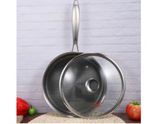 Double Sided Honeycomb Laser Coated Frying Pan With Lid