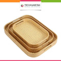 Set of 3 - Bamboo Serving Trays with handles