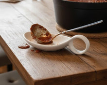 Ceramic Spoon Rest with Handle Loop