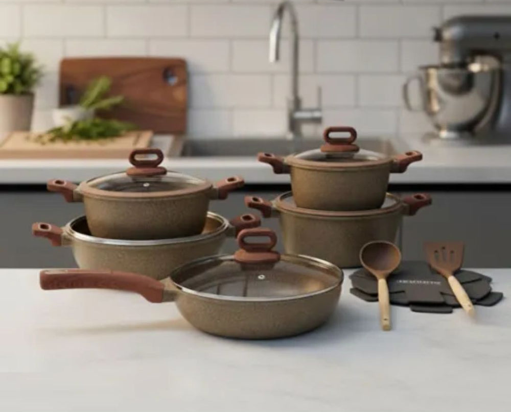 Set of 15 - Aluminium Alloy Non-Stick Cookware Set