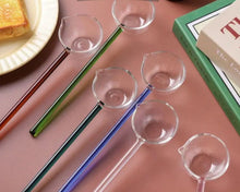 Large Glass Serving Spoon with Long Handle