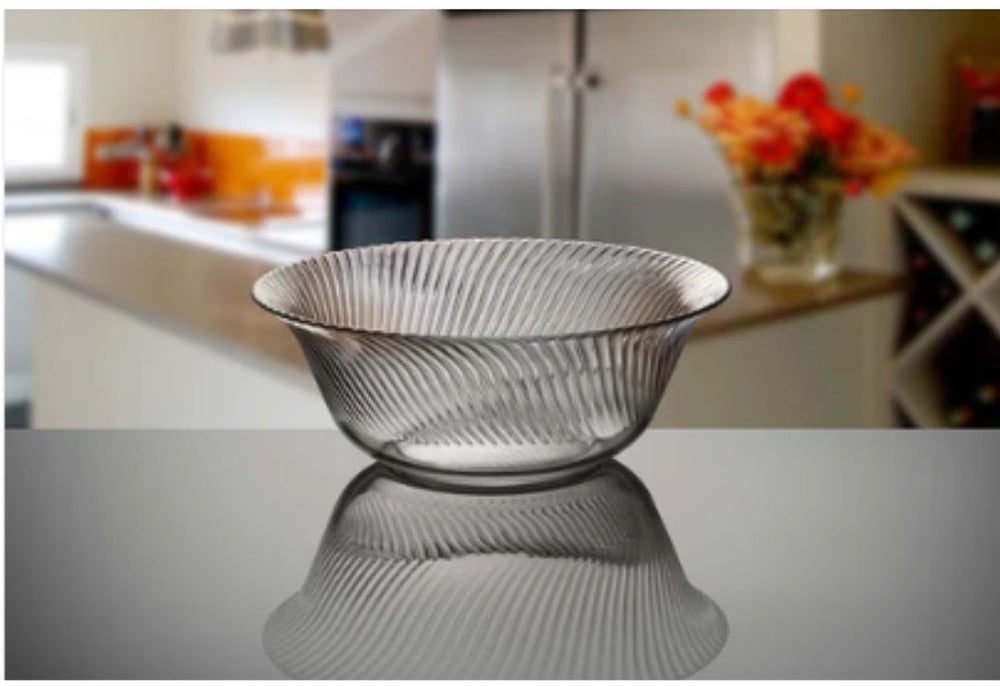 Set of 2 - Diamond Glass Serving Bowls