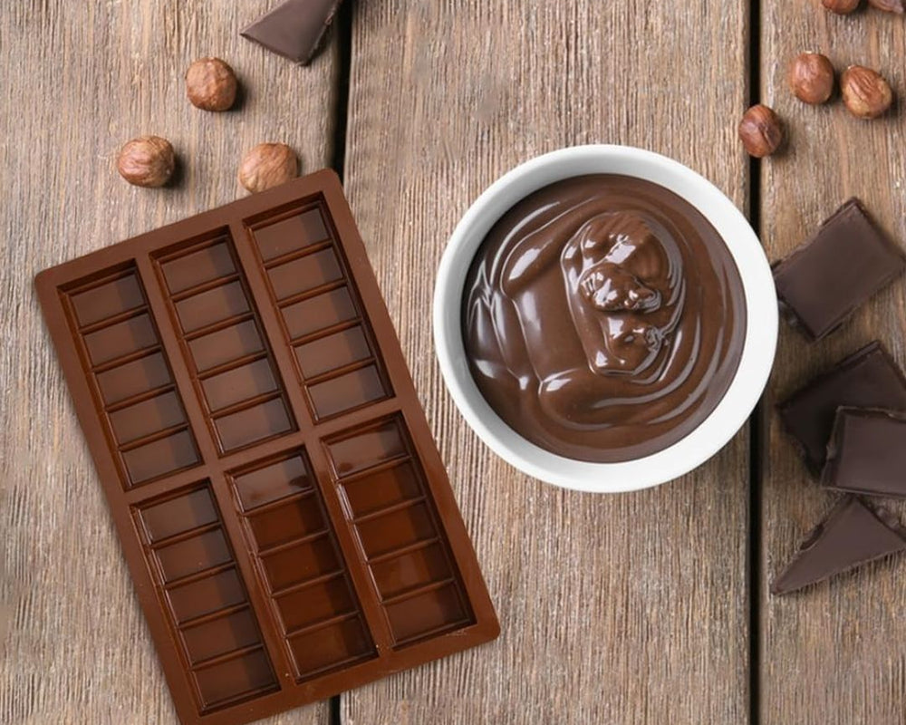 6-Cavity Silicon Chocolate Bar Mold