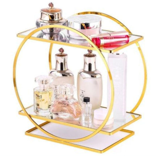 2 Tier Bathroom Countertop Makeup Organizer