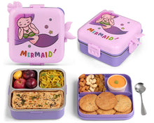 Mermaid Themed 3 Compartment Stainless Steel Bento Box