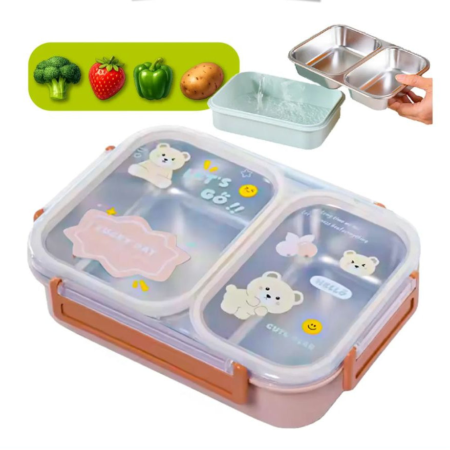2 Compartment Insulated Lunch Box with Lid