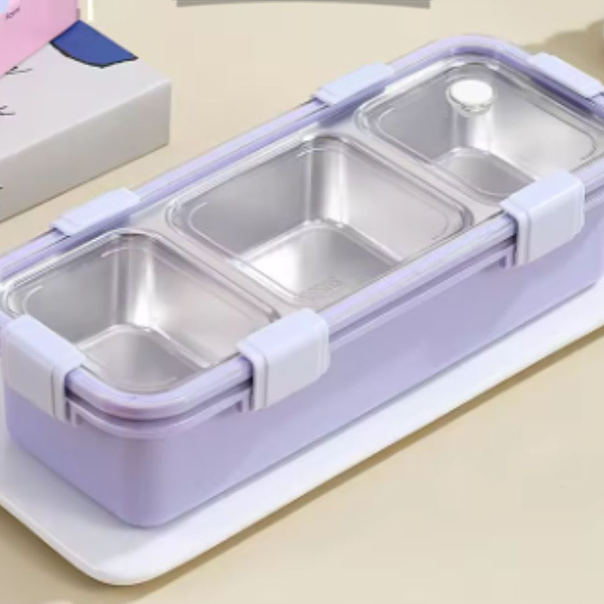 2/3 Compartment Lunch Box Stainless Steel Bento Box