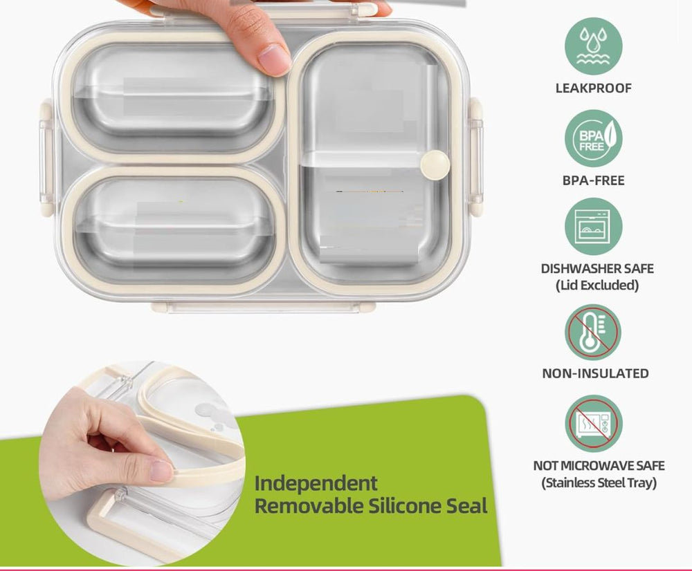 3 Compartment Insulated Lunch Box