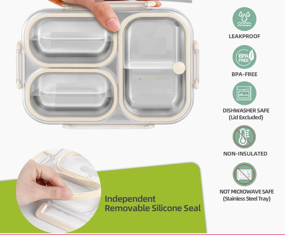 3 Compartment Insulated Lunch Box