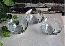 Set of 6 Diamond Fruit Bowls Clear Glass Dessert Bowl