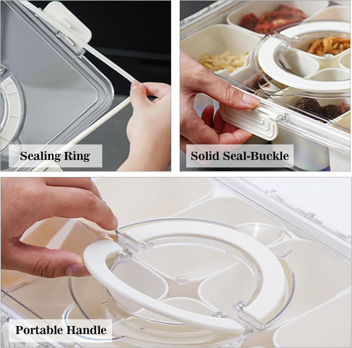 Detachable Dividers Portable Snack box