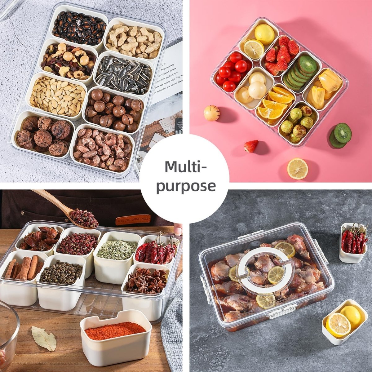 Detachable Dividers Portable Snack box