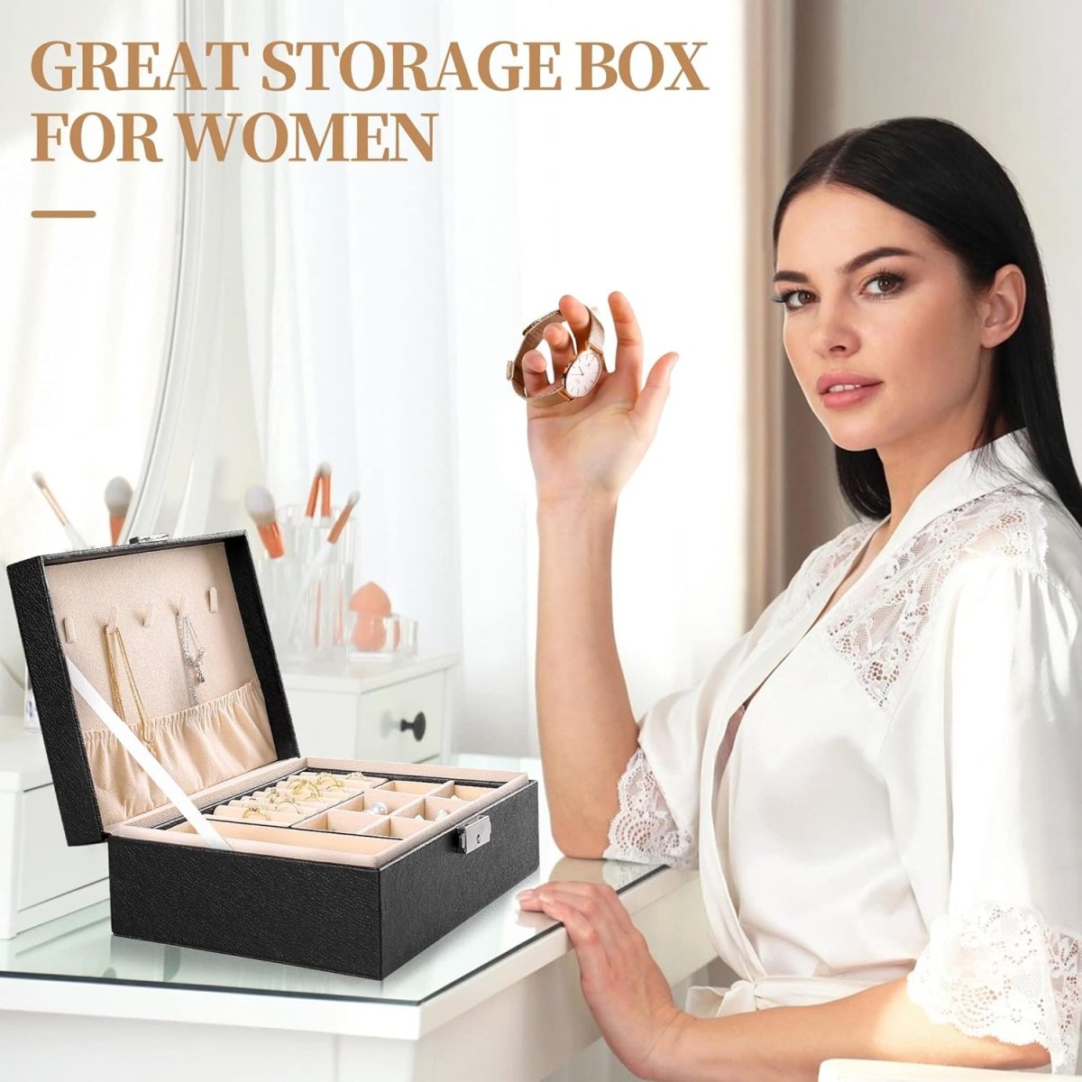 Double-Layer Jewelry Storage Box