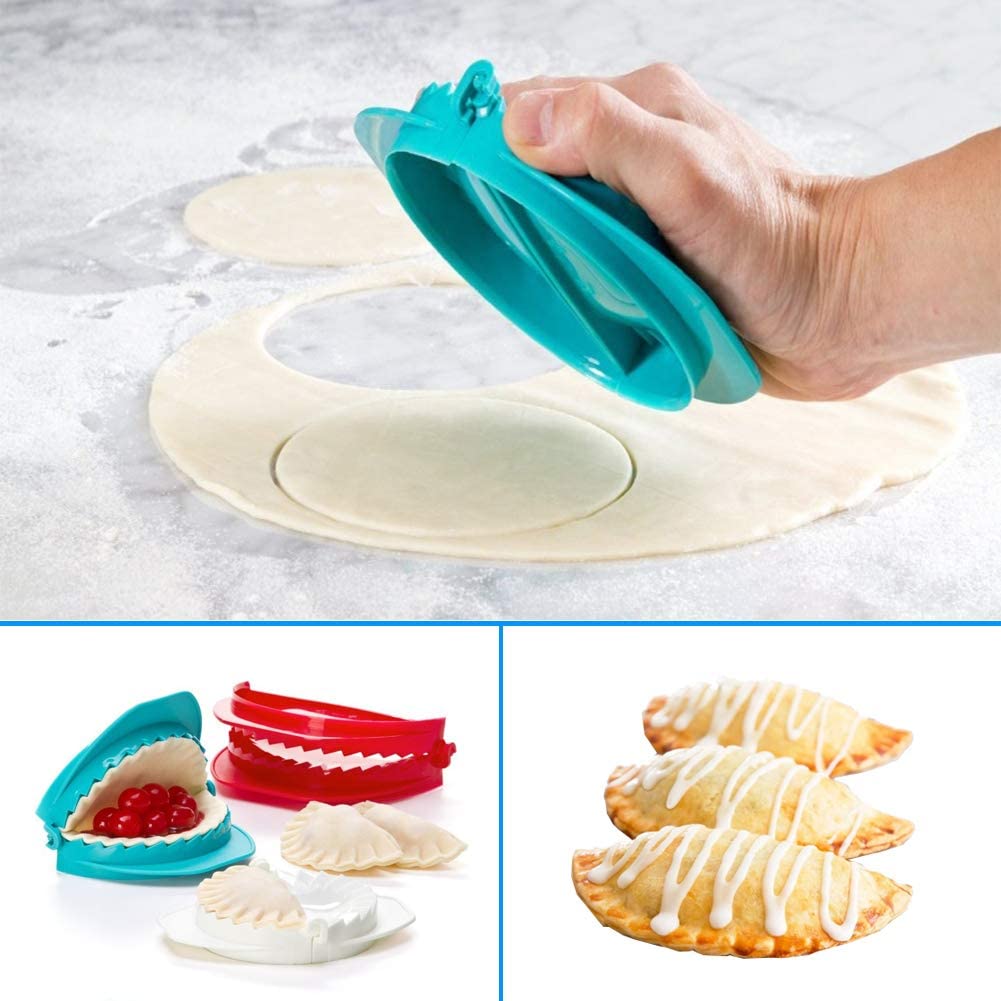 Set of 3 - Mixed Colors Dumplings Mold, Plastic Pressing Dumplings Maker Dough Cutter Pie Ravioli Dumpling Mould Kitchen Pastry Tools Accessories Cutting Tool