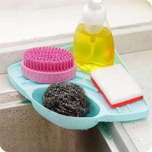 Sink Corner Rack with Tray Storage Organizer