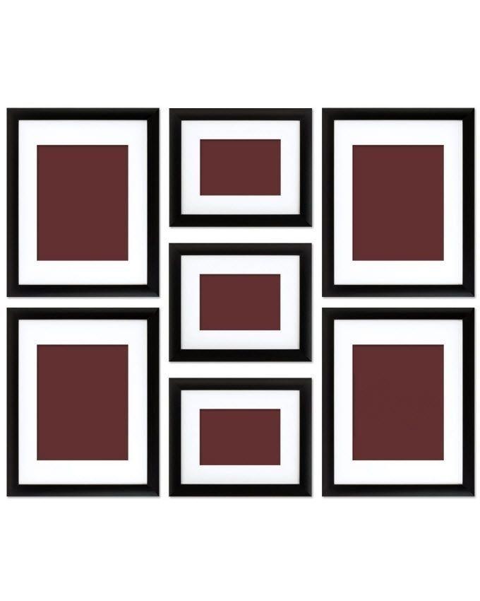 Set of 7 - Photo Frames Collage Wall Hanging Wall Decor Set - Craig Style
