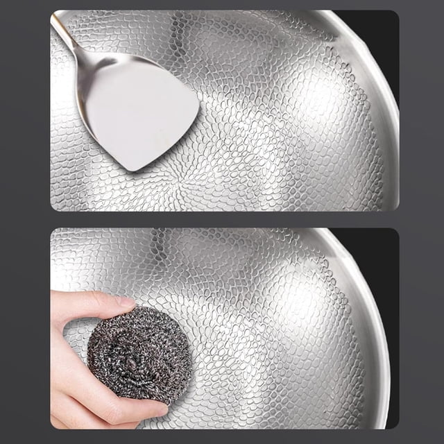 Titanium Wok Frying Pan – Non-Coating Non-Stick Hammered Design