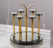 Moving Glass Stand / Rotating Glass Holder Rack (6 Glass Capacity)