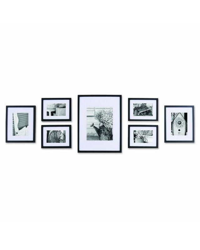 Set of 7 - Photo Frames Collage Wall Hanging Wall Decor Set - Perfect for Living Room