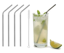 Stainless Steel Reusable Drinking Straws with Cleaning Brush