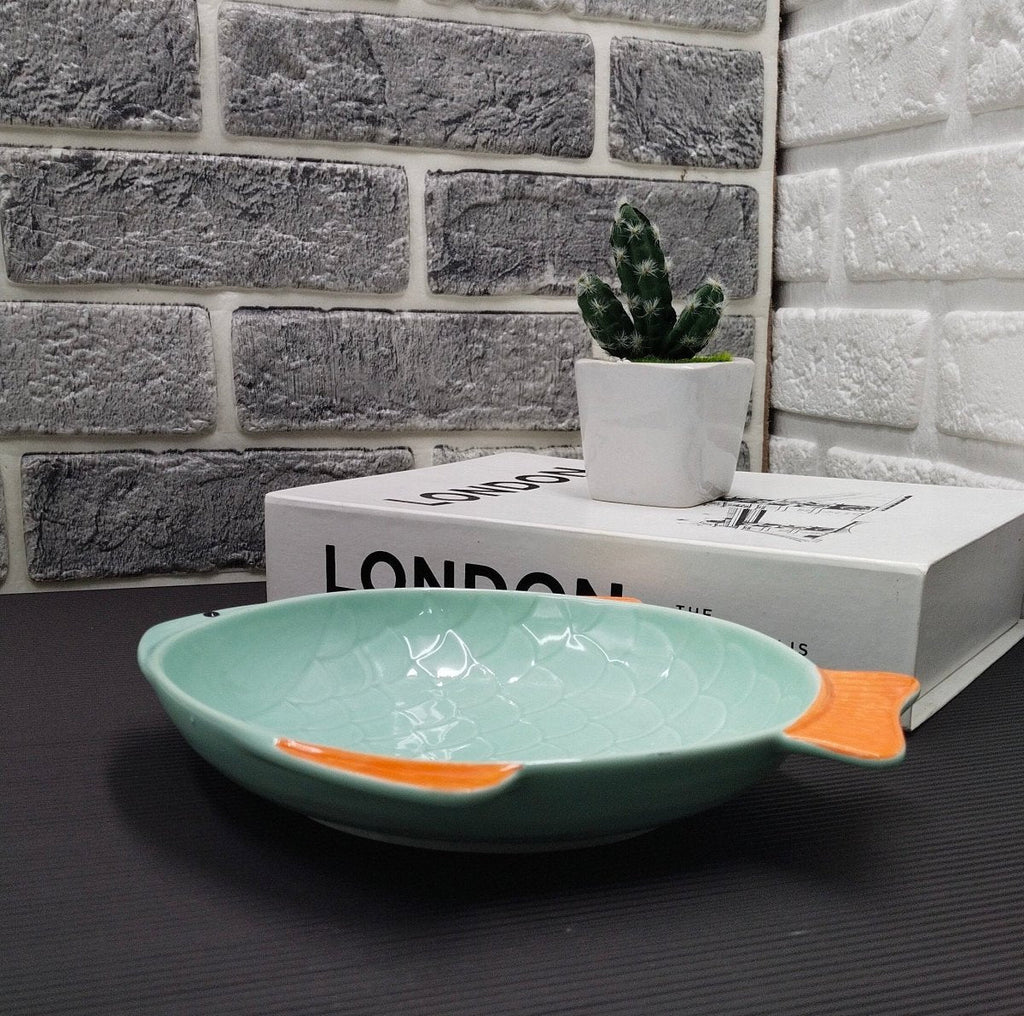 Fish Shape Ceramic Dinner Bowl