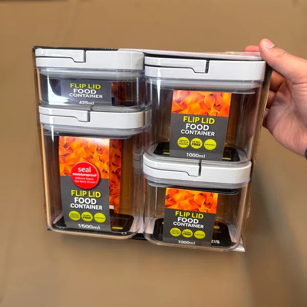 Set of 4 - Fliplock Food Storage Container