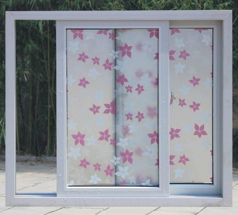 Flower Design Self-Adhesive Privacy Glass/Window Film - 45x200 cm