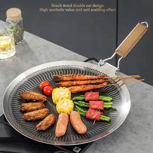 Foldable Handle Honeycomb Laser Coated Tawa – Non-Stick | 34cm, 36cm, 38cm | Pakistan