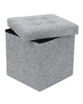 Foldable Storage Ottoman Cube Pouffe Seat Stool Box