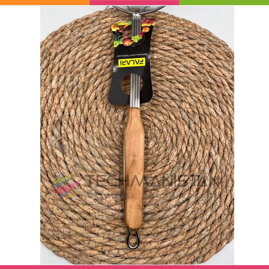Frying Oil Strainer Spoon With Wooden Handle