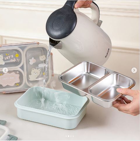2 Compartment Insulated Lunch Box with Lid