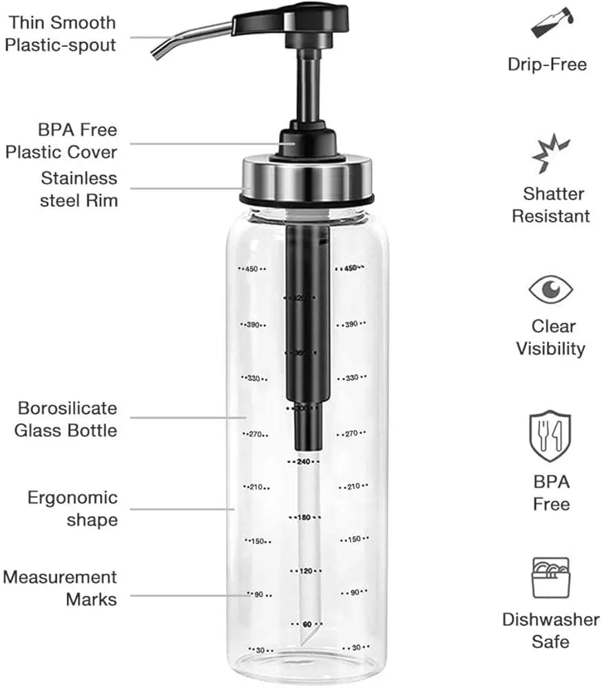 Glass Oil Pump Dispenser