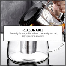 Glass Teapot with Infuser & Silicon Lid, Glass Kettle