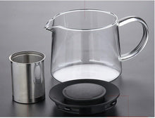 Glass Teapot with Infuser & Silicon Lid, Glass Kettle